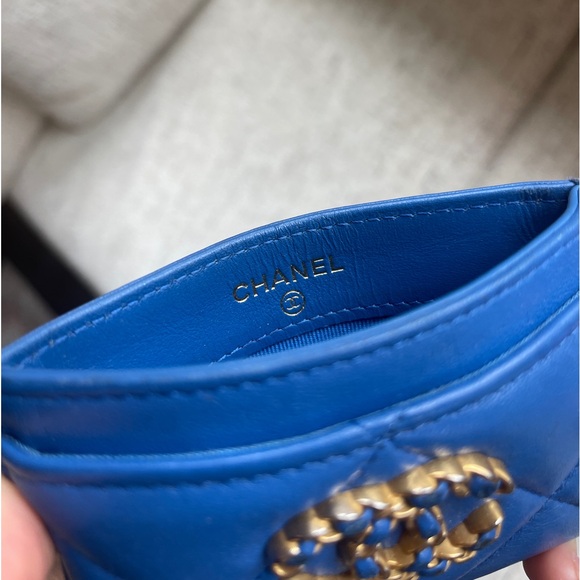 Chanel 19 wallet card holder blue - Picture 2 of 8